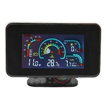 For 4 In 1 Lcd 12v24v Oil Pressure Voltmeter Oil Fuel Gauge For Truck
