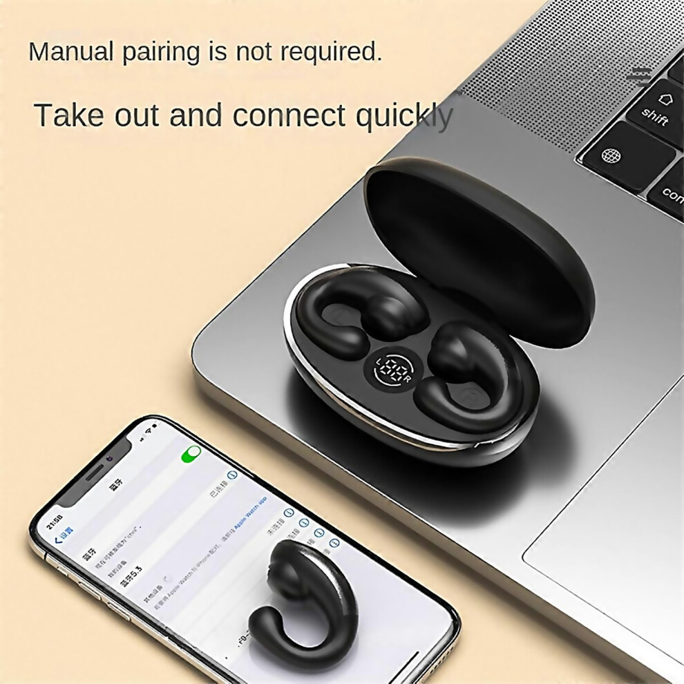 For Ear Clip Conduction Bluetooth Headset Work On Smartphones White-image-OPC-PJYHXK6-NEW
