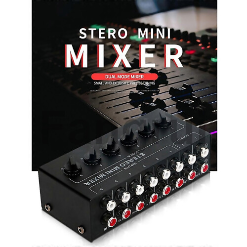 For 4 Channels Passive Stereo Mixer Mini Audio Mixer For Live Studio 1