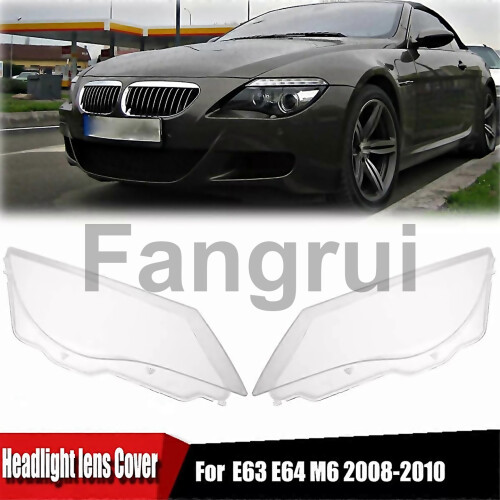 For Clear Headlight Lens Cover Left Right For E63 1