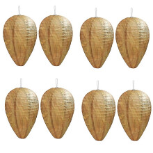 For 8 Pack Mini Size Paper Wasp Nest Decoy Hanging Fake Wasp