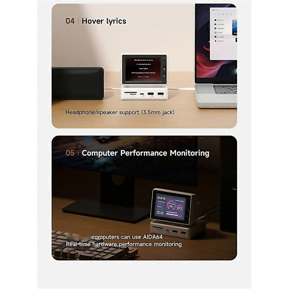 For 35Inch Mini Pc Monitor With Usb C Docking Station Usbc 6000001196935