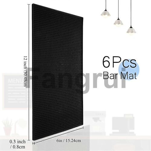 For 6pcs Rubber Mat Non Slip Bar Service Spill 2