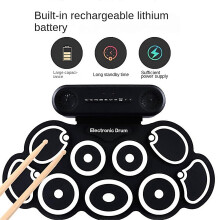 For Electronic Drum Set Electric Portable Hand Practice With Pedal