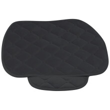 1Pc Plush Car Seat Cushion Black Soft Non-Slip Auto Seat Pad