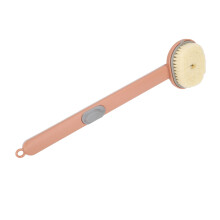 Wasserfeste rosa Badbürste mit langem Griff & abnehmbarem Bürstenkopf zum Baden