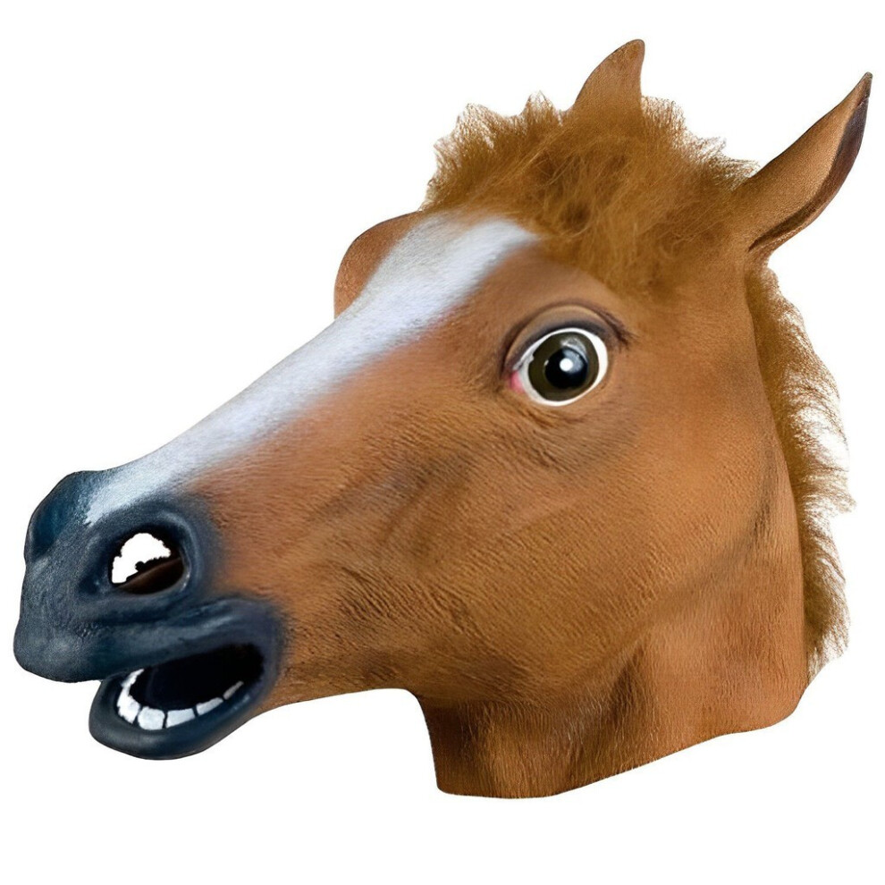 (Brownhorse ) Horse Mask Head Halloween Animal Rubber Party Cosplay Adult Costume Accessory-image-OPC-PJYJKDZ-NEW