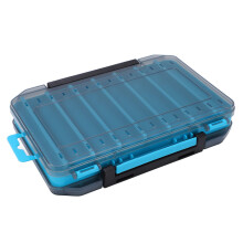 Doppelseitig Köderbox 2-Sided Fishing Lure Storage Box Waterproof Blue for Anglers