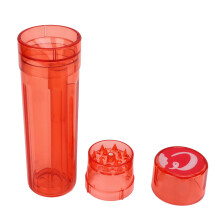 Transparenter Kräuter-Mühle 55mm Tragbarer Gewürzzerkleinerer Rot