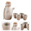 1Set Beige Ceramic Wine Kettle Sake Pot Decorative Home Drinkware 3