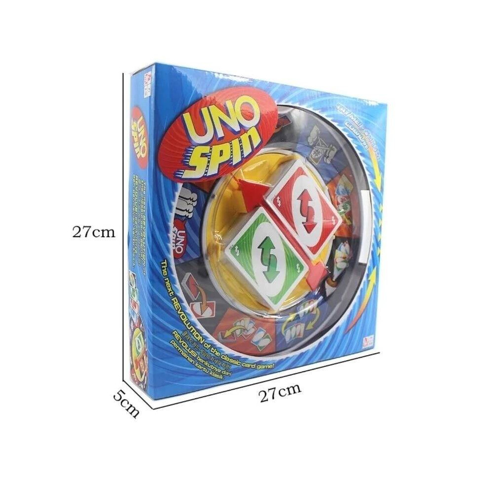 (Blue) Uno Spin Card Game Board Game Toy Family Party Education Prop Interactive Gift Blue