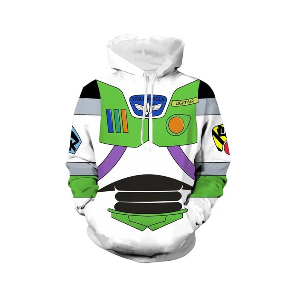(5XL) Toy Buzz Story Lightyear Hoodie Sweatshirt Cosplay Costume Jacket Coat Pullover