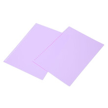 20 piezas de protectores de hojas A4 de plástico PP, cubierta de encuadernación Taro Purple con 30 agujeros