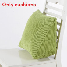 (Green) Solid Corduroy Color Cushion With Detachable Design Wedge Pillow Pad Lumbar