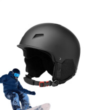 Women's Snowboard Helmet - Black Ski Helmet, Breathable Warm Skating Protector, Size S for Adults, Men and Women