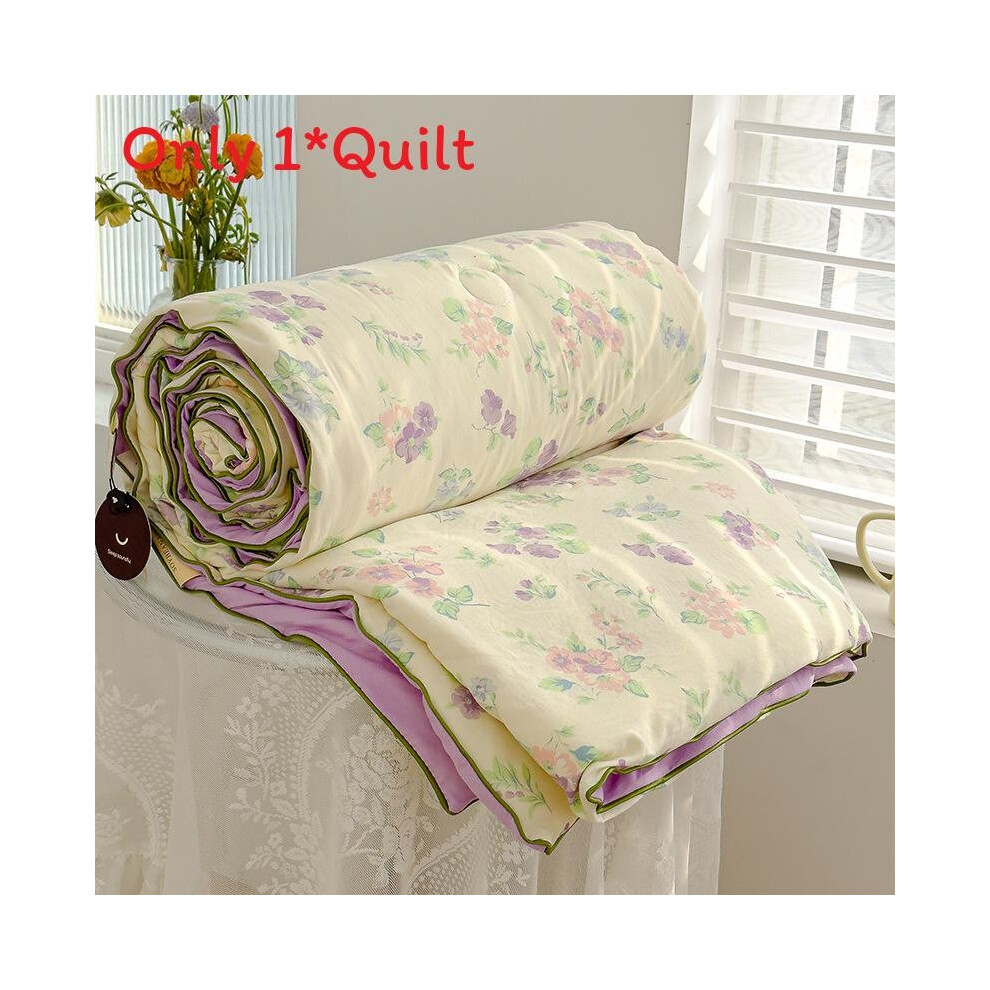 (Style K,150X200Cm)Flor Hello Kitty Animal Estampado Pastel Verano Aire Acondicionado Manta EdredóN Regalo-image