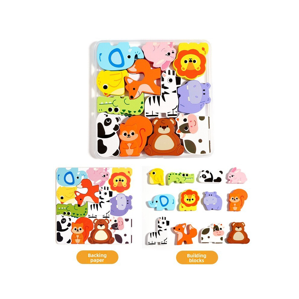 (Animal) Animal Dinosaur Wooden Food Transport 3d Puzzle Educational For Toy Children-image-OPC-PJYKTYS-NEW