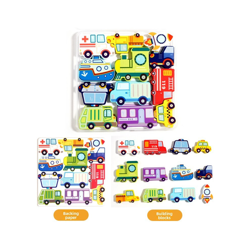 (Traffic) Dinosaur Wooden Animal Food Transport 3d Puzzle Educational Toy For Children-image-OPC-PJYKV7P-NEW