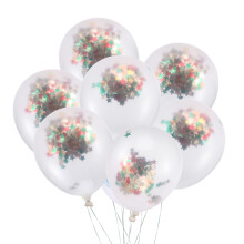 12Stk Gold Konfetti Luftballons Fünfzackig Latex Bunte Partydekoration