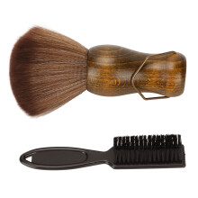 Professioneller Nackenpinsel mit Nylonborsten und Holzgriff für den Friseursalon