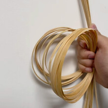 Bamboo Weaving Strips 3m Length, 7 Soft Bamboo Strips for DIY Craft, Decorative Baskets, Handmade Materials, Flat Webbing