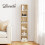 (White) Levede Slim 6-Tier Narrow Bookcase Storage 6