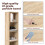 (White) Levede Slim 6-Tier Narrow Bookcase Storage 3