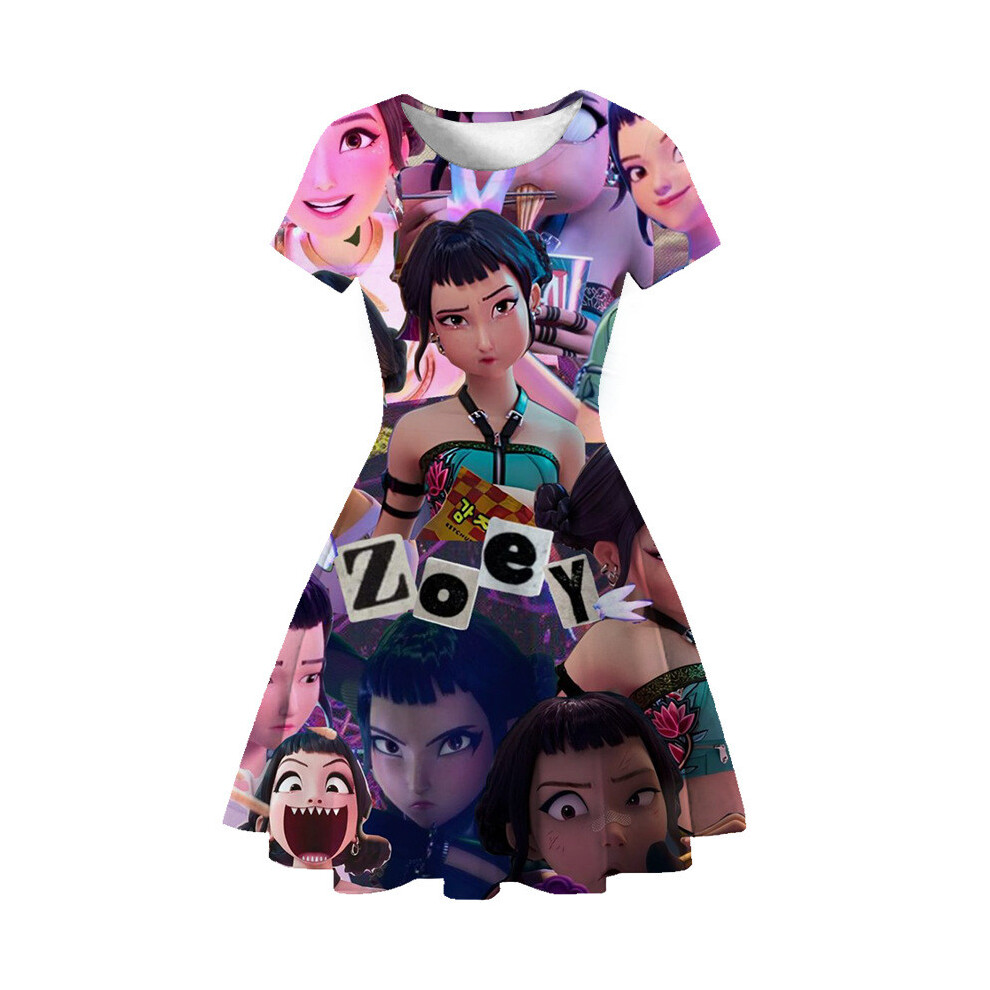 (Style D, 100cm) Kpop Demon Hunters Pattern Party Dress Halloween Stage Performance Gift Fashion-image-OPC-PJYMDDG-NEW