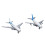 2 Pcs Airplane Model Simulation Alloy Model Toy 8