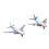 2 Pcs Airplane Model Simulation Alloy Model Toy 9