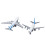 2 Pcs Airplane Model Simulation Alloy Model Toy 7