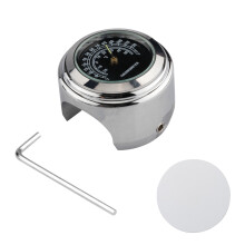Universal-Motorradlenker-Thermometer 22-25,4 mm Silbergehäuse