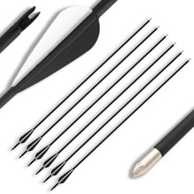 Replacement Arrows for Children and Beginner's Bows up to 20 lbs | 1200 Spine, ID4.0 mm, 3 Inch Vanes, Adjustable Cams, Pack of 6