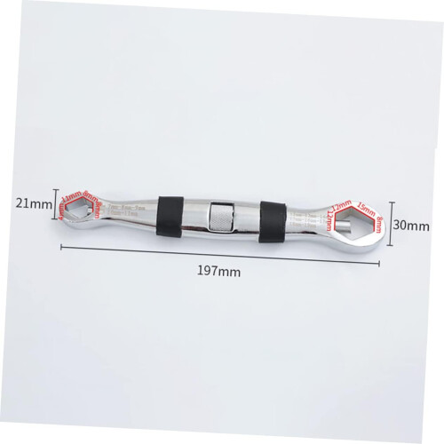 Universal Multi-Purpose Wrench Tool Adjustable Ratchet Spanner Double-Ended High Carbon Steel Socket Wrench 2