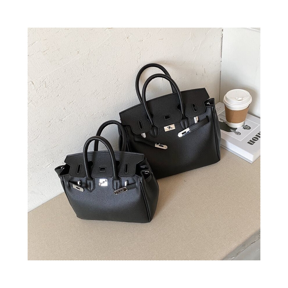 (Black Large)Sofisticado Bolso De Mano Para Mujer DiseñAdo Para Amantes De La Moda Con Interior Espacioso-image