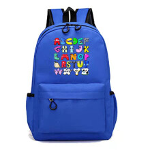 (SapphireBlue)Alphabet Lore Backpack Schoolbag Large Capacity Casual Travel Bag Gifts Student
