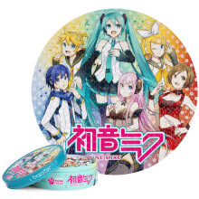 Hatsune Miku Japanese Anime Collectable Round Puzzle - 500 Pieces, Eco-Friendly 3-Layer Recycled Card Japanese Idol
