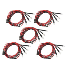 5 Stück 4LED Scheinwerfer 5mm für Traxxas RC Auto - Weiße Leuchtlichter