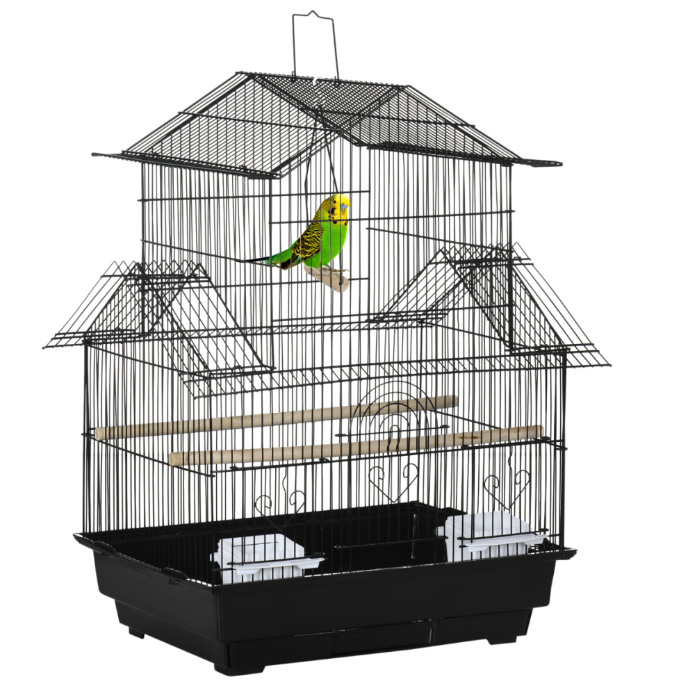 Bird Cage Large Metal Perch Feeders Carry Handle Budgies Canaries - Image 4