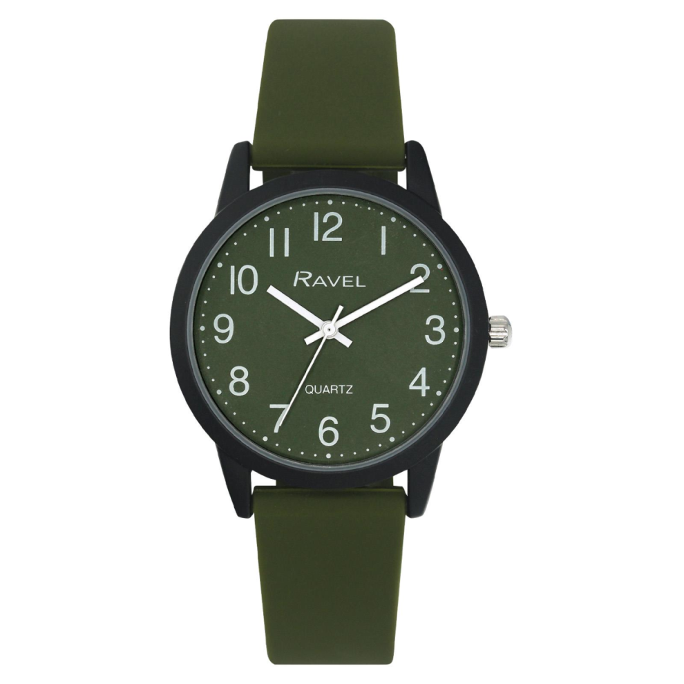 Ravel Mens Sports Dial Silicone Watch R1814.11 Green