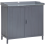 Outsunny Garden Storage Cabinet, Potting Bench Table Galvanized Grey 1
