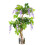 Leaf 110cm Artificial Purple Blossom Tree with Silver Metal Planter 1