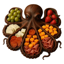 Octopus Charcuterie Platter, Dierenthema Kaasbroodplank