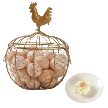 Wire Egg Basket for Gathering Fresh Eggs, Egg Holder for Countertop