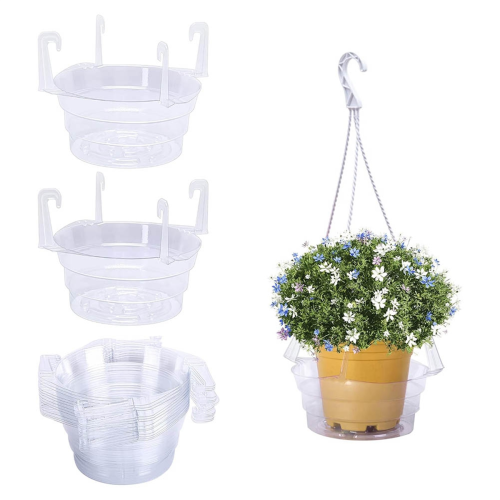 15 peças coletor de água para plantas pendurado - plástico transparente para água de plantas 6 polegadas 1