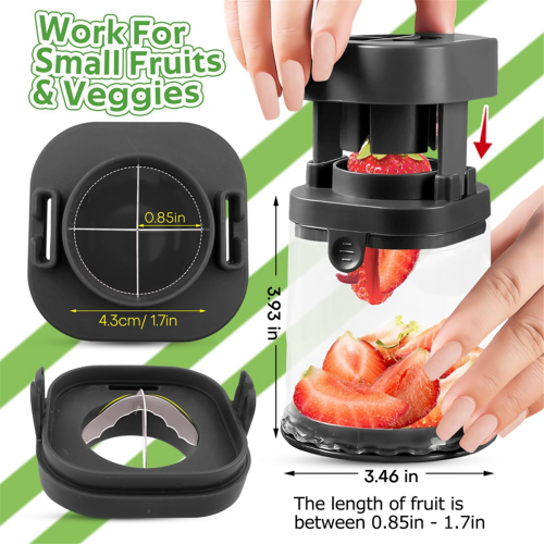 Fruit Vegetable Cutter,Detachable Bite Size Food Cutter 2