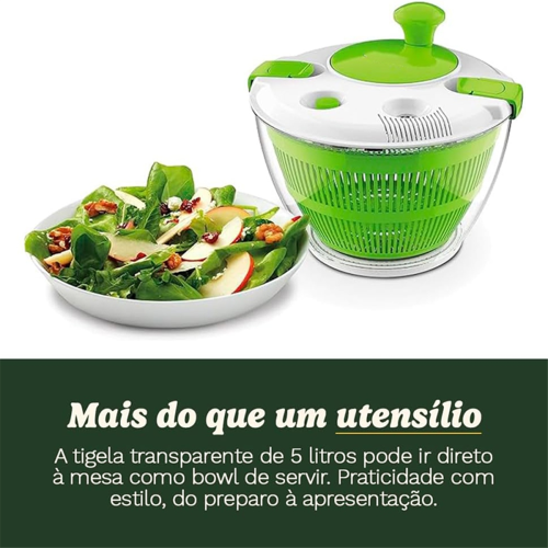 Centrifugadora de salada grande - Lave e seque folhas verdes para salada 1