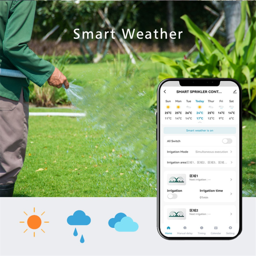 6 Zone Tuya WiFi Indoor Smart Sprinkler Controller EU Plug 2