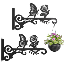 Metalen plantenhaken - Decoratieve wandhangers met vlinderontwerp, 2 stuks