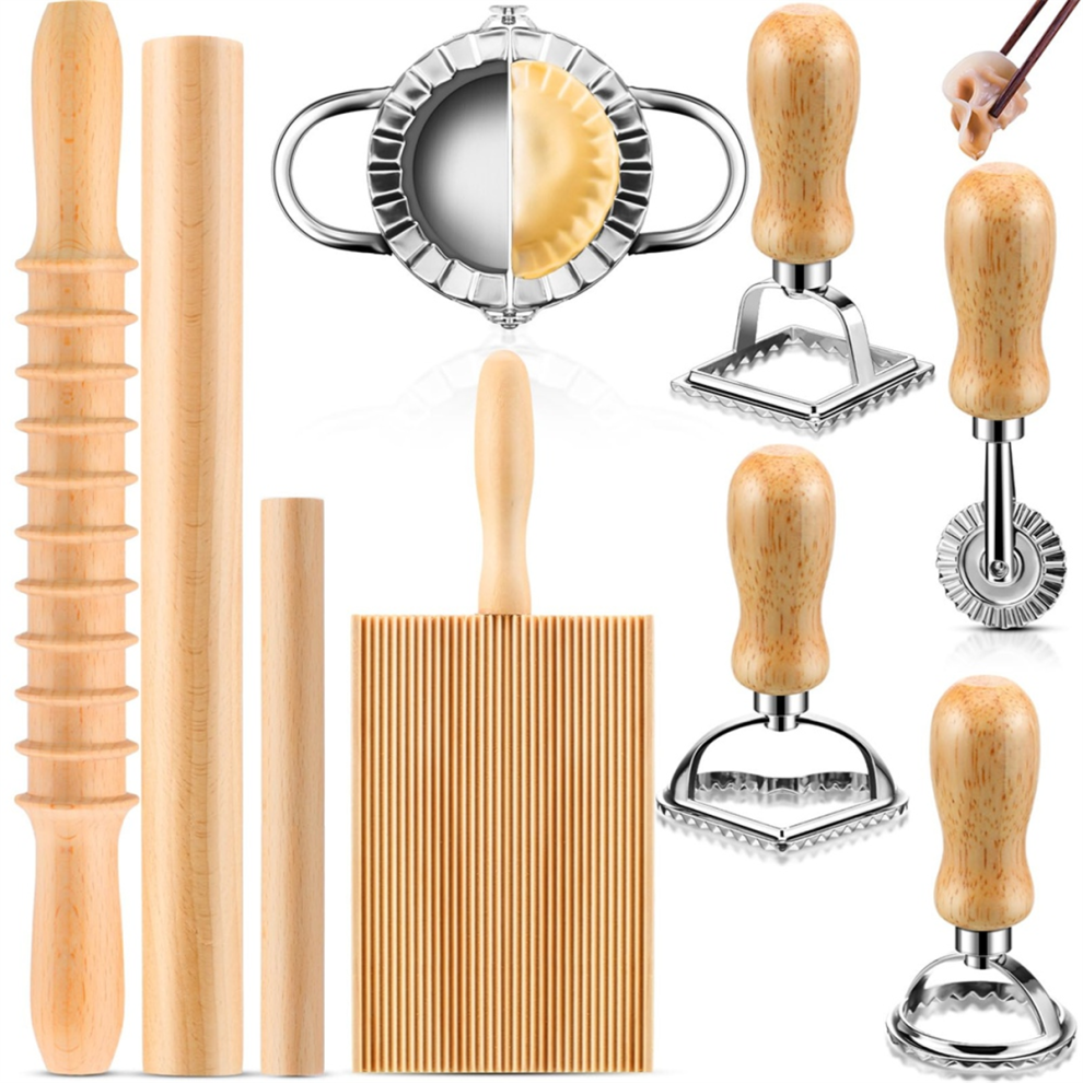 9 Pcs Pasta Making Tools Kit - Gnocchi Board-image-OPC-PJYPB7S-NEW